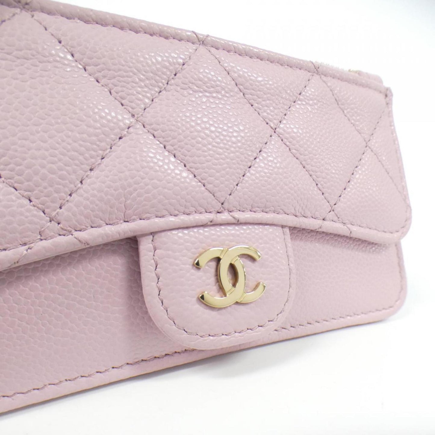 Chanel Leather Wallet with Box and Dust Bag Good Condition