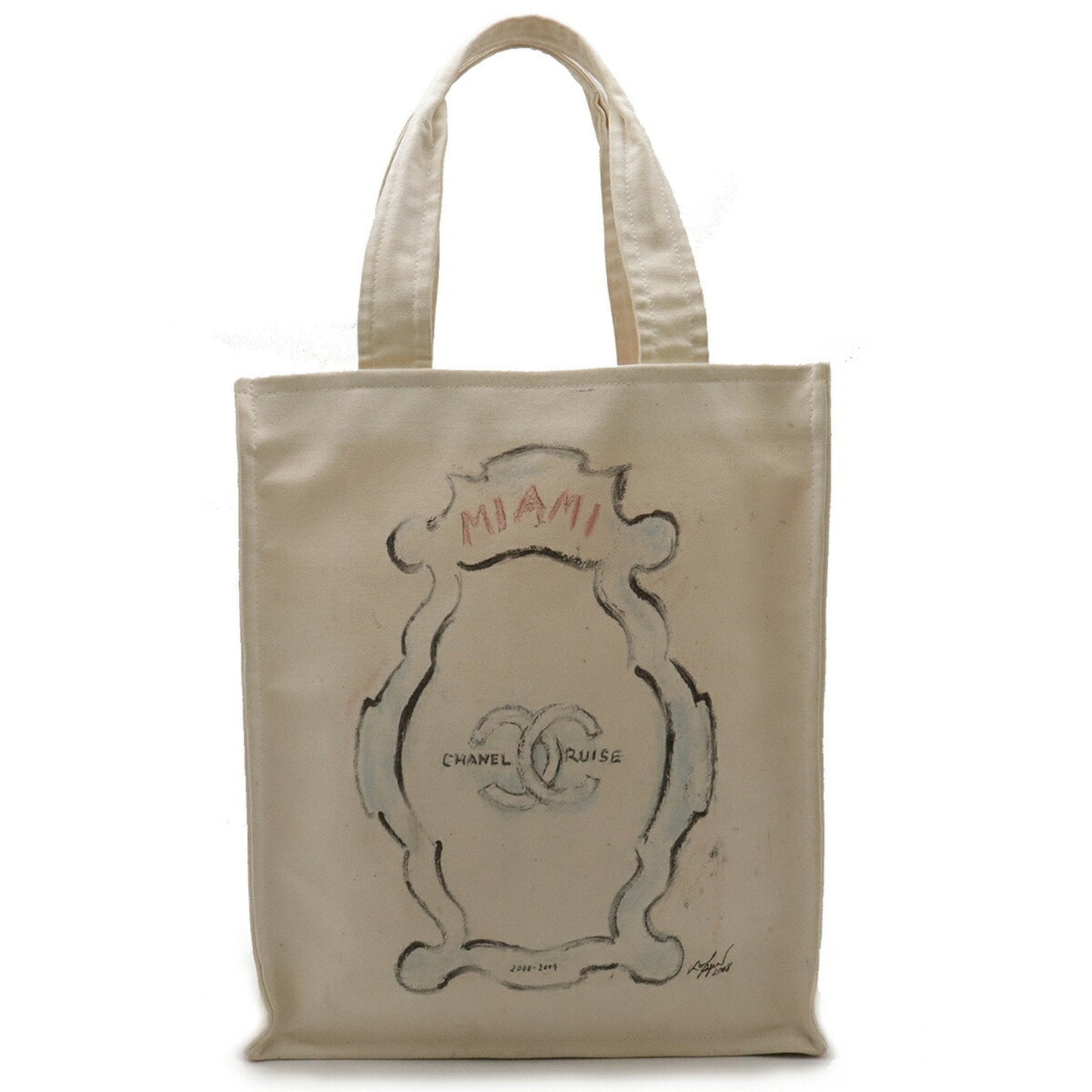 Chanel Canvas Tote Bag with Coco Mark Design