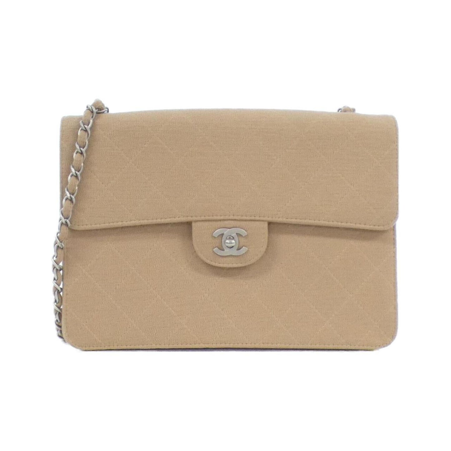 Chanel Canvas Single Flap Bag with Box and Dust Bag