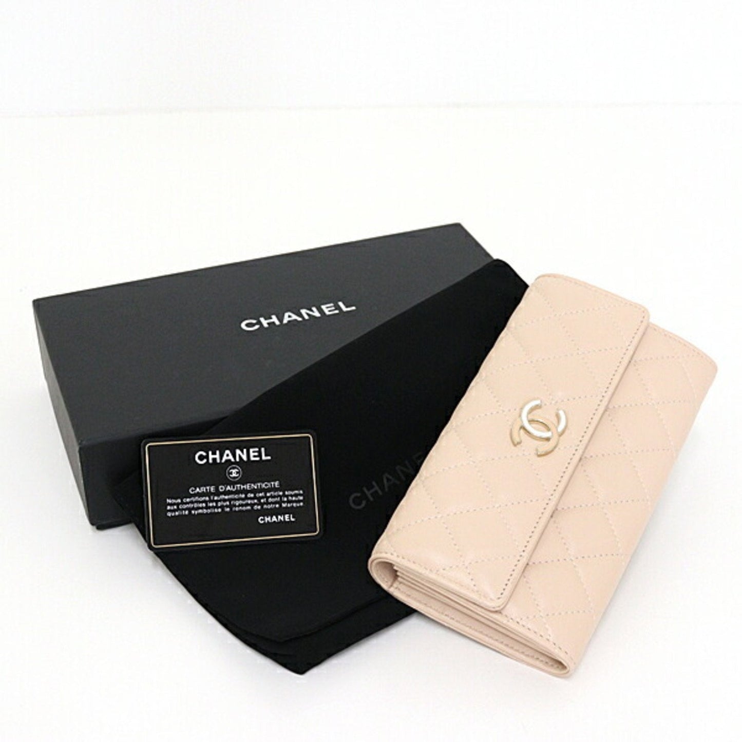 Chanel Timeless Classic Leather Wallet with Box and Dust Bag