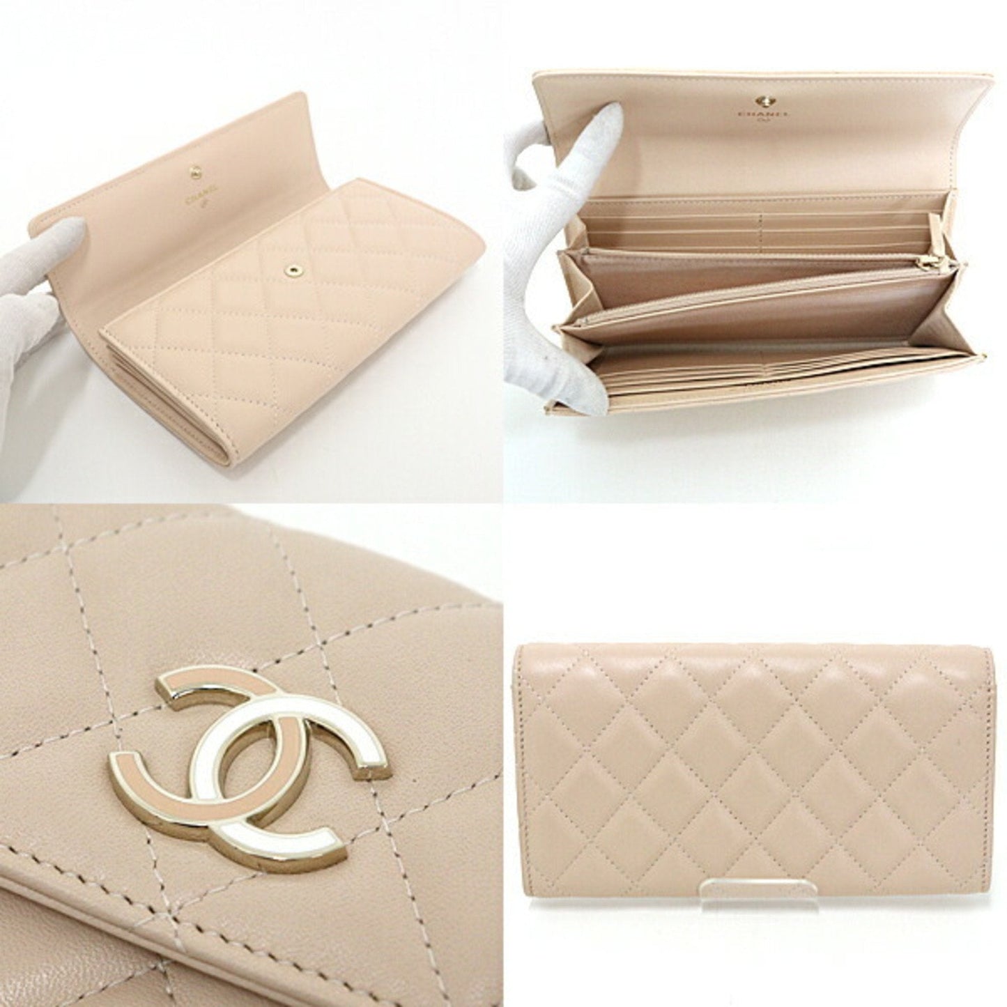 Chanel Timeless Classic Leather Wallet with Box and Dust Bag