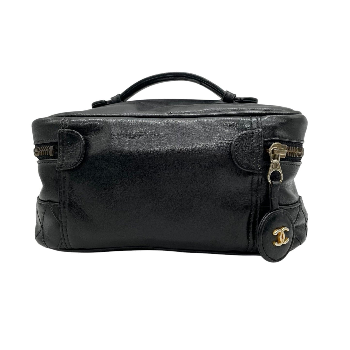 Chanel Leather Vanity Bag with  Card and Italian Craftsmanship