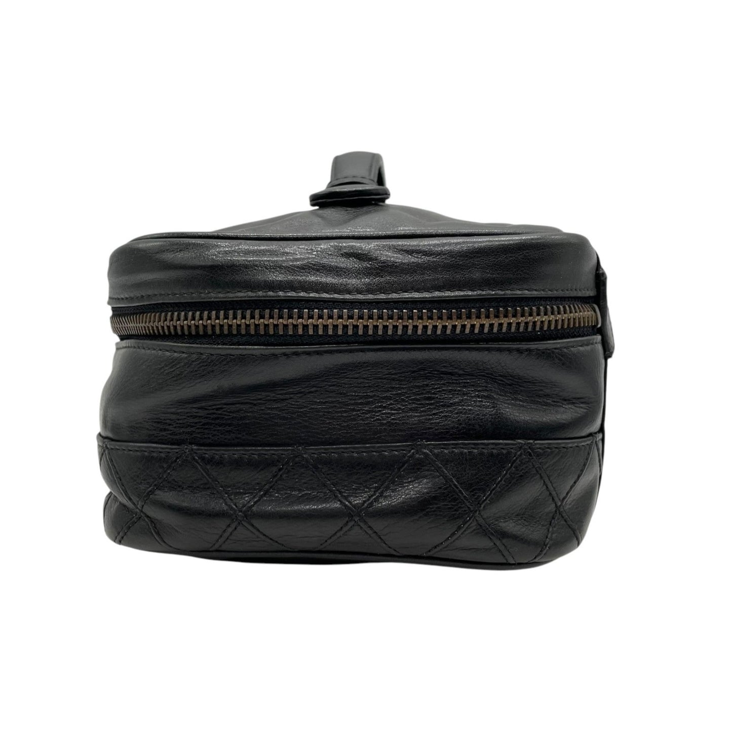 Chanel Leather Vanity Bag with  Card and Italian Craftsmanship