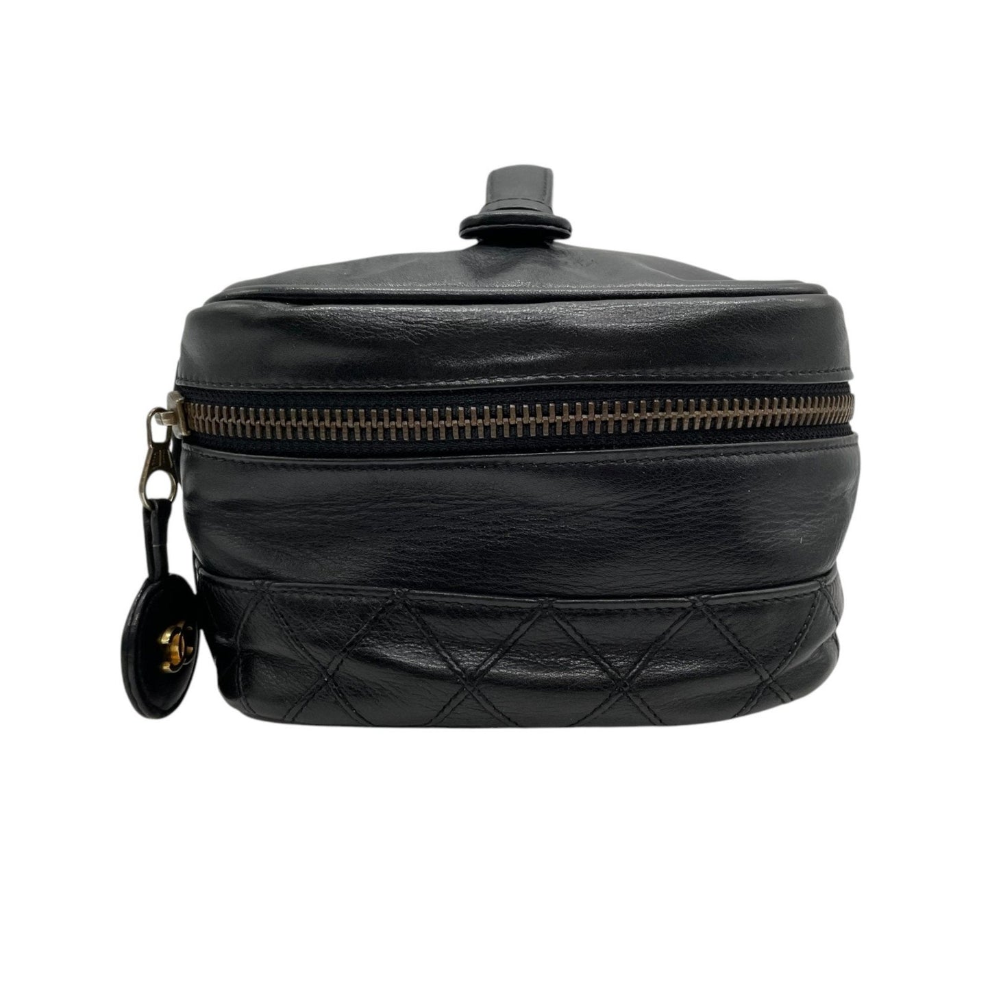 Chanel Leather Vanity Bag with  Card and Italian Craftsmanship