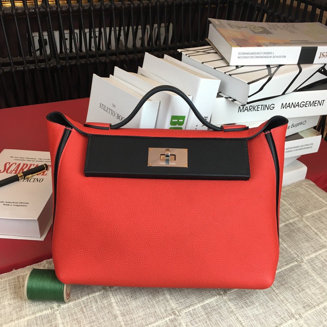 GLAMI 24/24 ClemenGLAMI Swift Red Silver Hardware For Women, Handbags, Shoulder Bags 11.4in/29cm