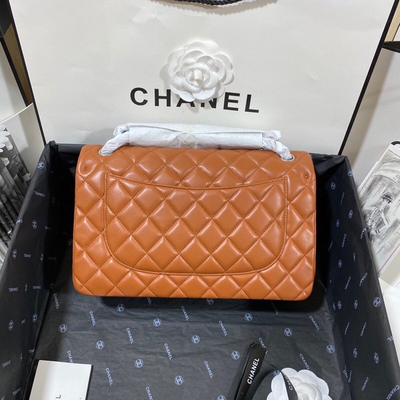 CHLLarge Classic Handbag Silver Hardware Brown For Women Handbags, Shoulder Bags 11.8in/30cm