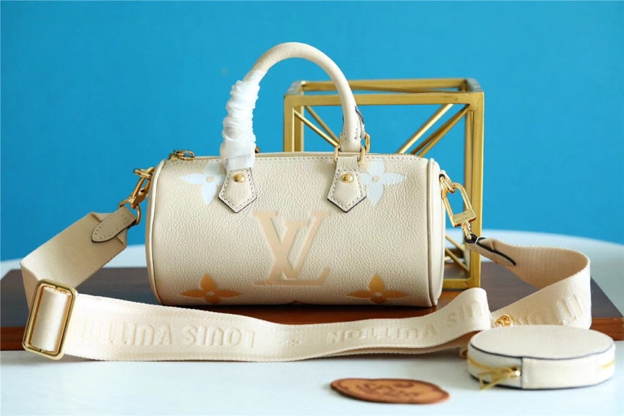 LV Papillon GLAMI Monogram Empreinte Beige For Women, WomenÃ¢â‚¬â„¢s Bags, Shoulder And Crossbody Bags 7.9in/20cm LV