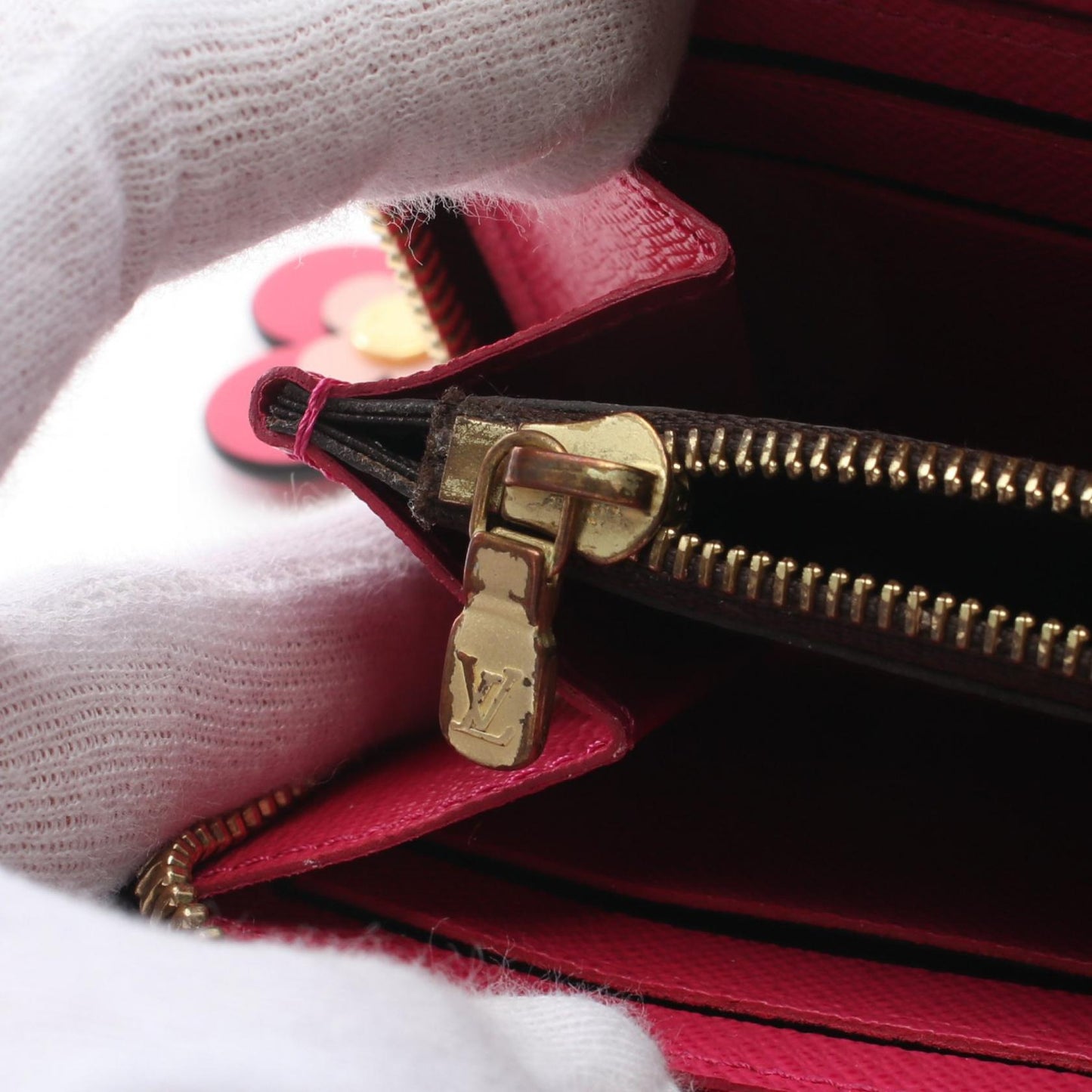 Louis Vuitton Clemence Wallet Monogram Hot Pink M64201