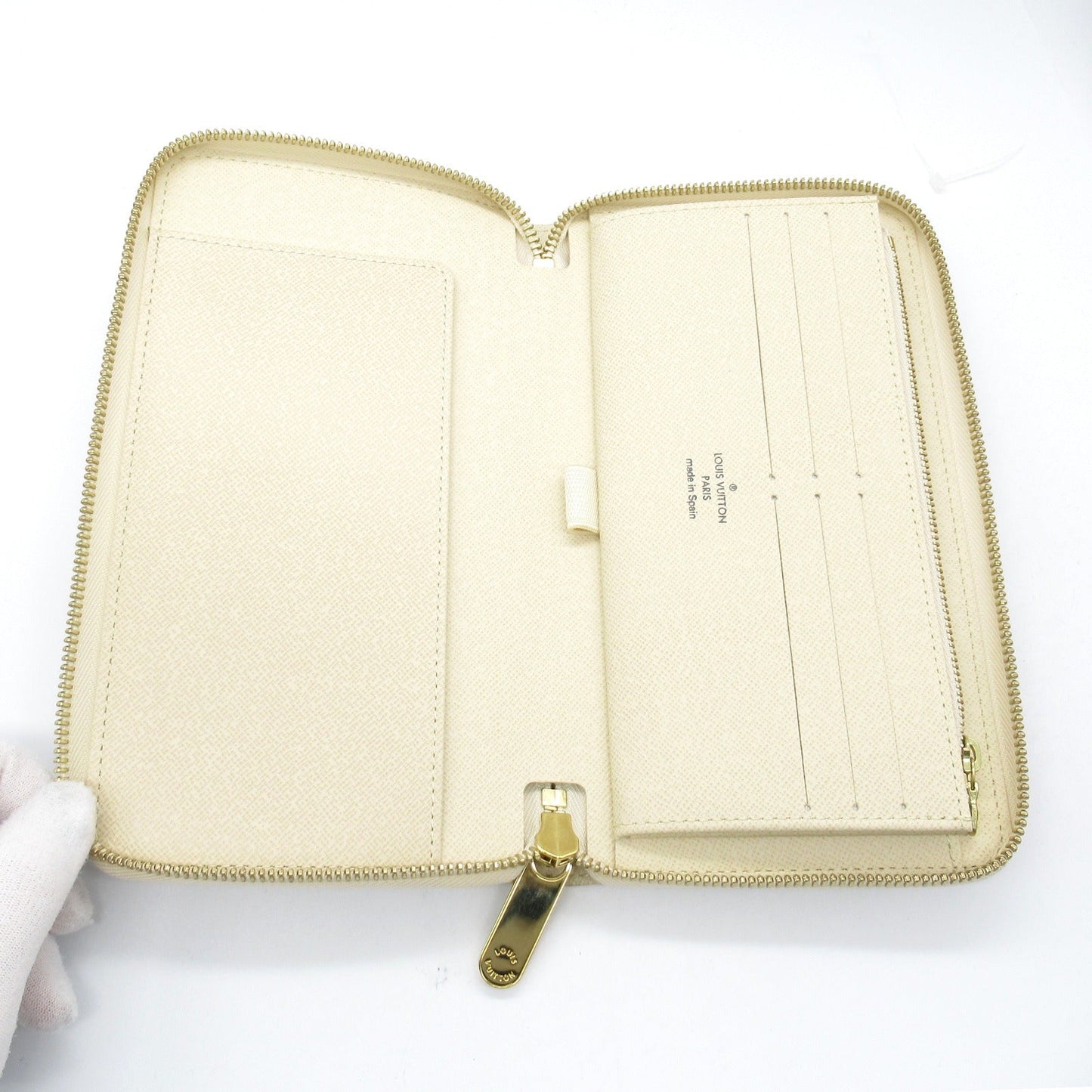 Louis Vuitton Damier Azur Leather Zippy Organizer Wallet