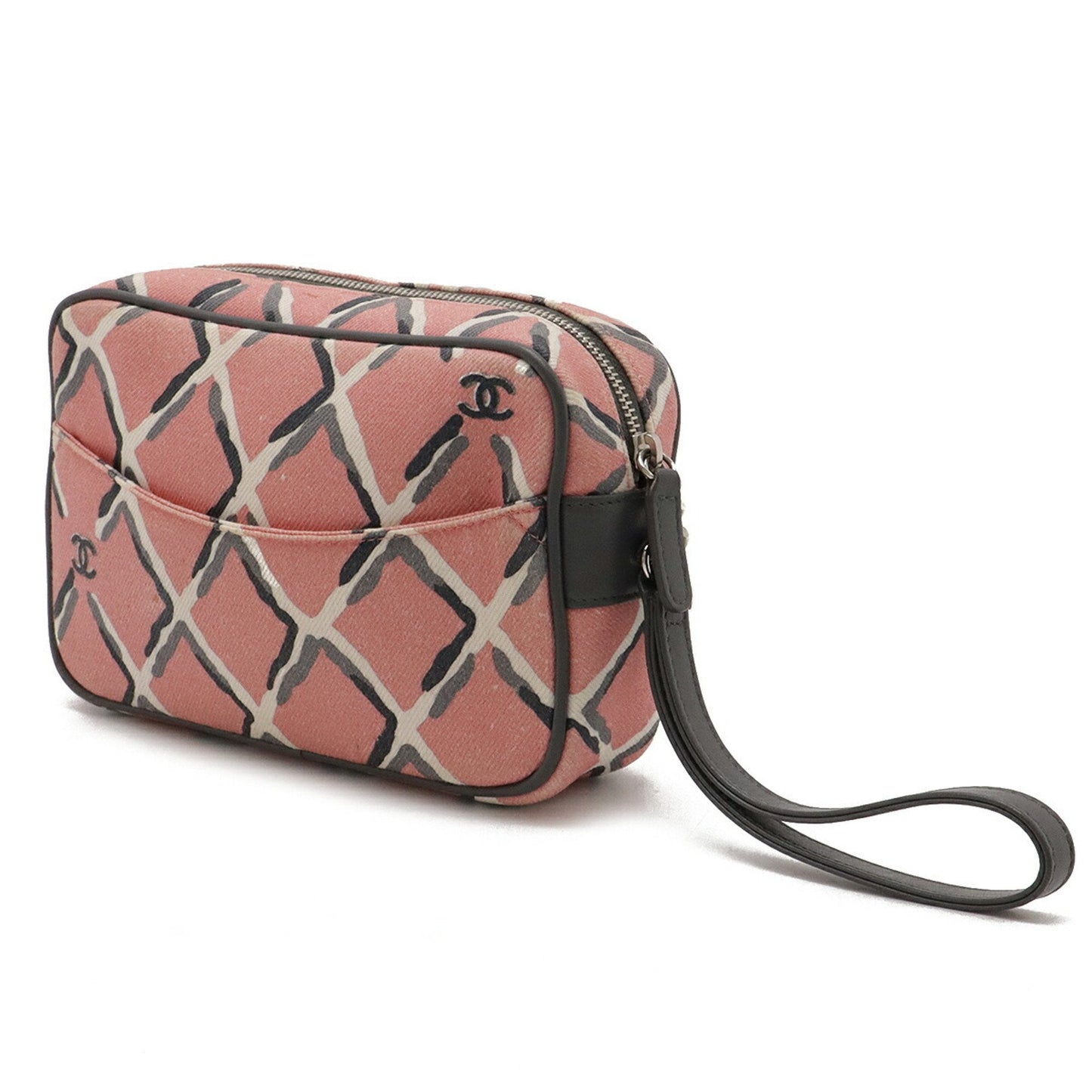 Chanel Canvas Crossbody Bag with Coco Mark Detailing