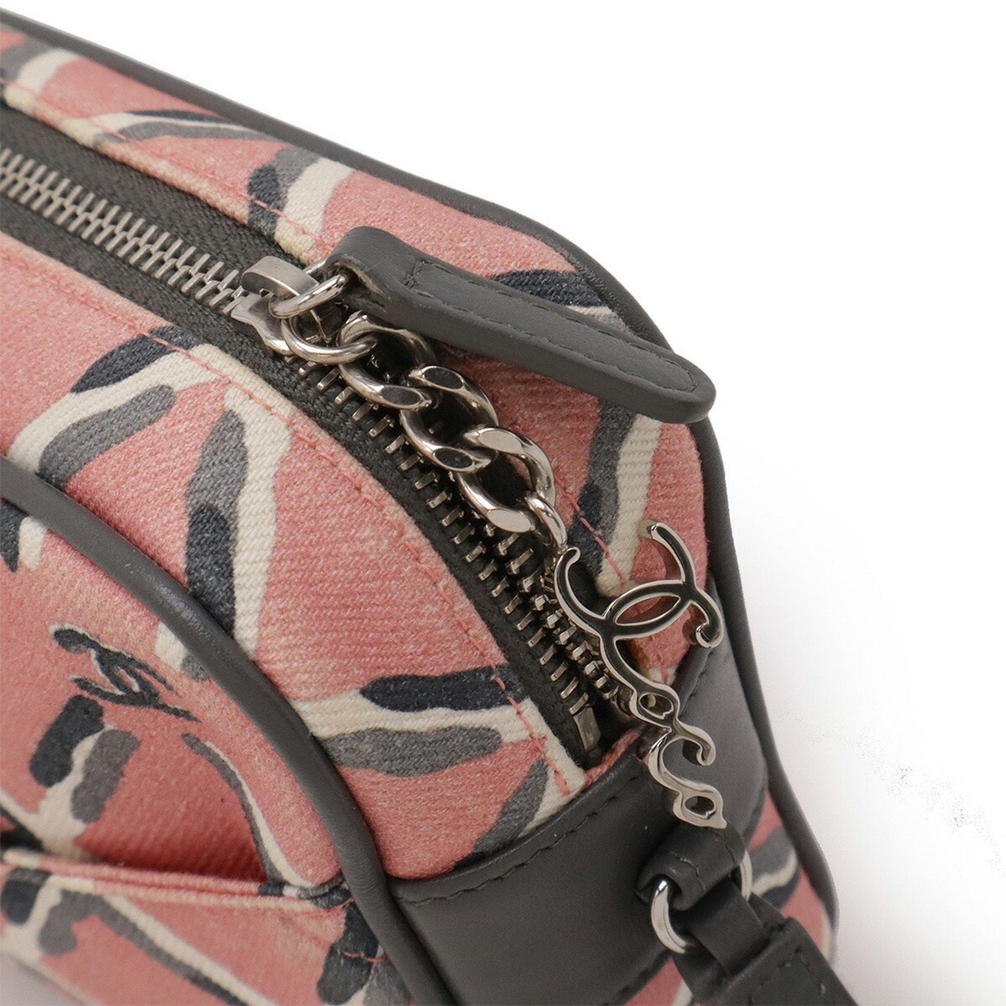 Chanel Canvas Crossbody Bag with Coco Mark Detailing