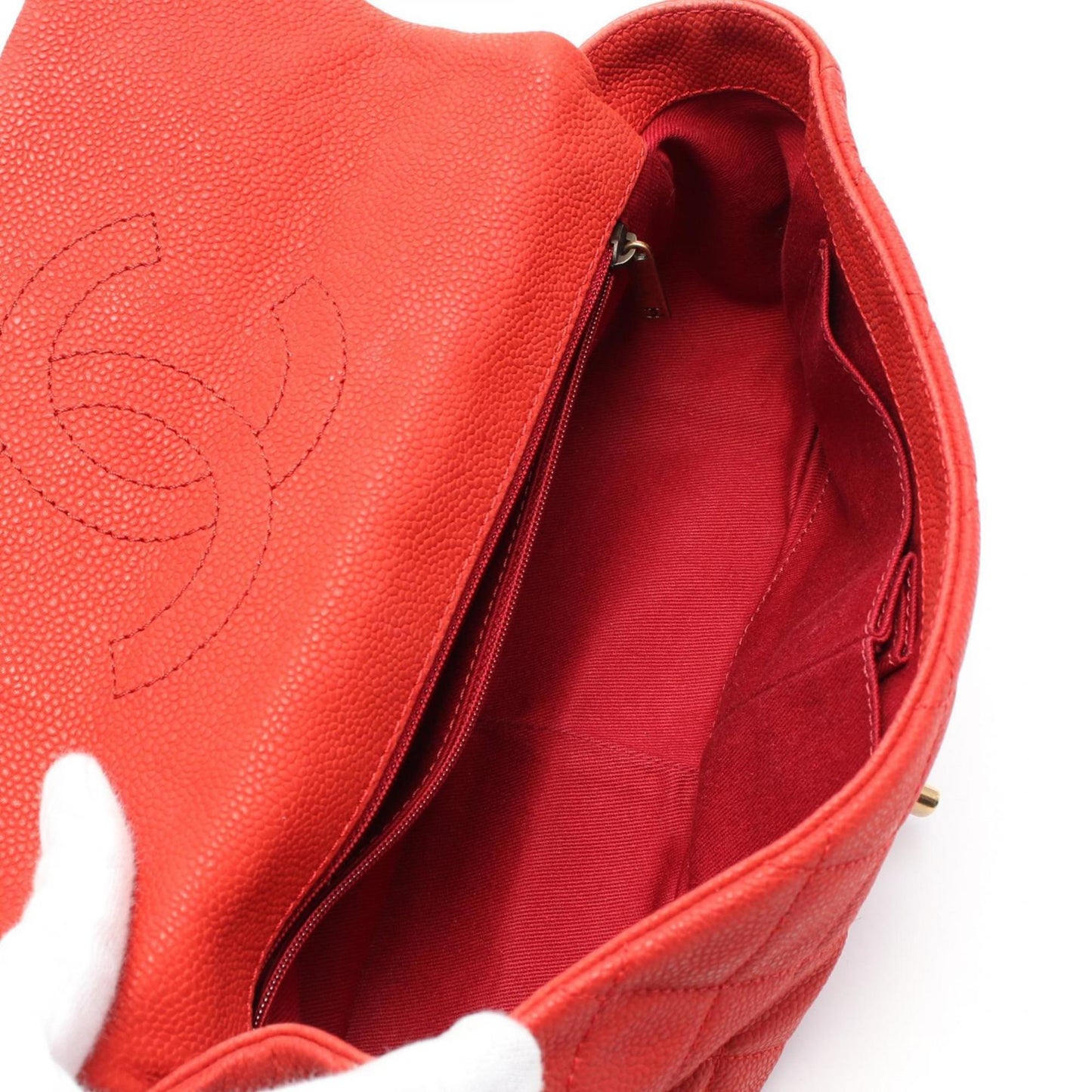 Chanel Chic Leather Handle Bag with Dust Bag and Metal Fittings