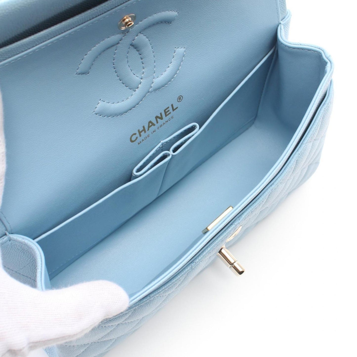 Chanel Leather Timeless Bag with Dust Bag and Slight Scratches