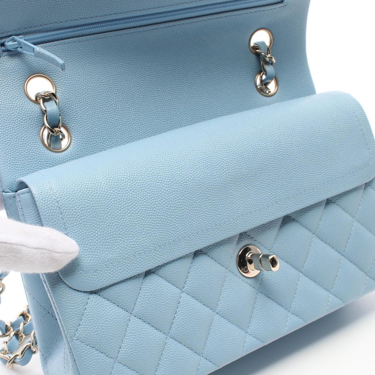 Chanel Leather Timeless Bag with Dust Bag and Slight Scratches