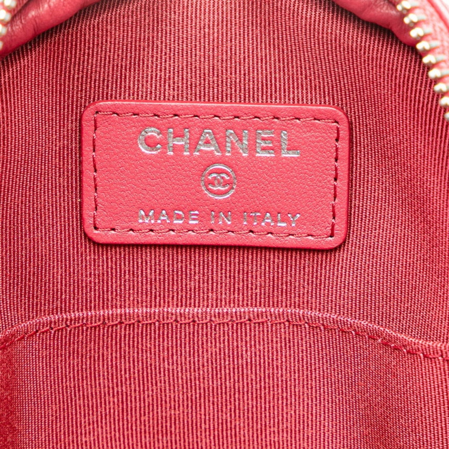 Chanel Round Mini Canvas Bag with  Card