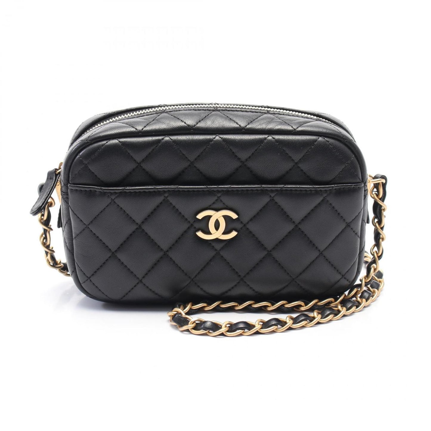 Chanel Leather Camera Bag with Metal Fittings