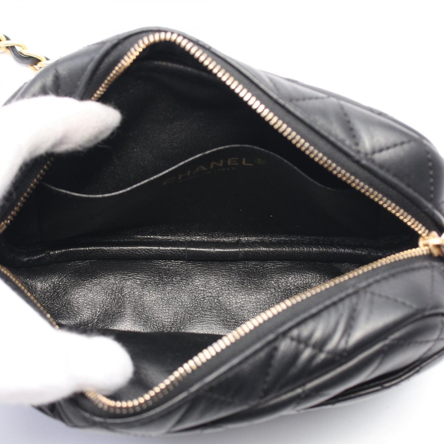 Chanel Leather Camera Bag with Metal Fittings