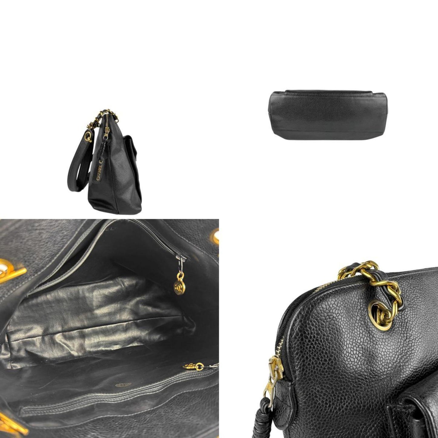 Chanel Elegant Leather Handbag with Subtle Scratch and Wear Detailing