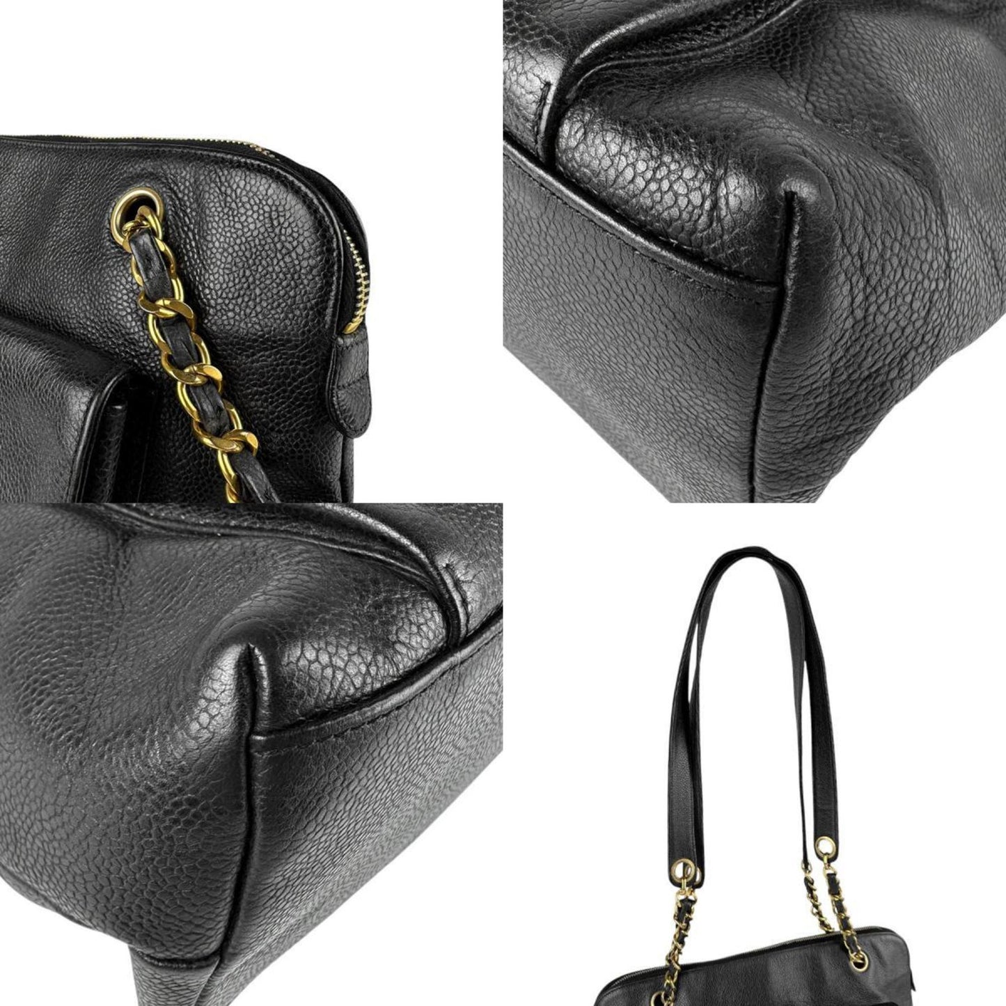 Chanel Elegant Leather Handbag with Subtle Scratch and Wear Detailing