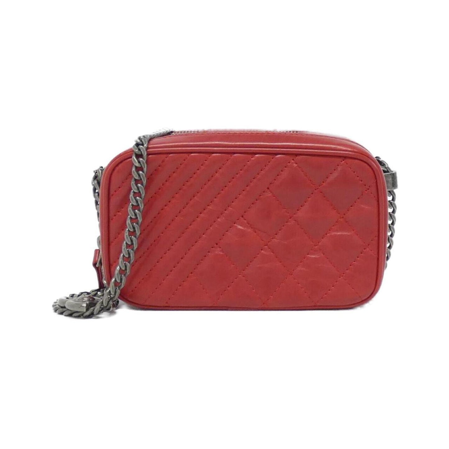 Chanel Coco Boy Leather Bag with Dust Bag and  Card
