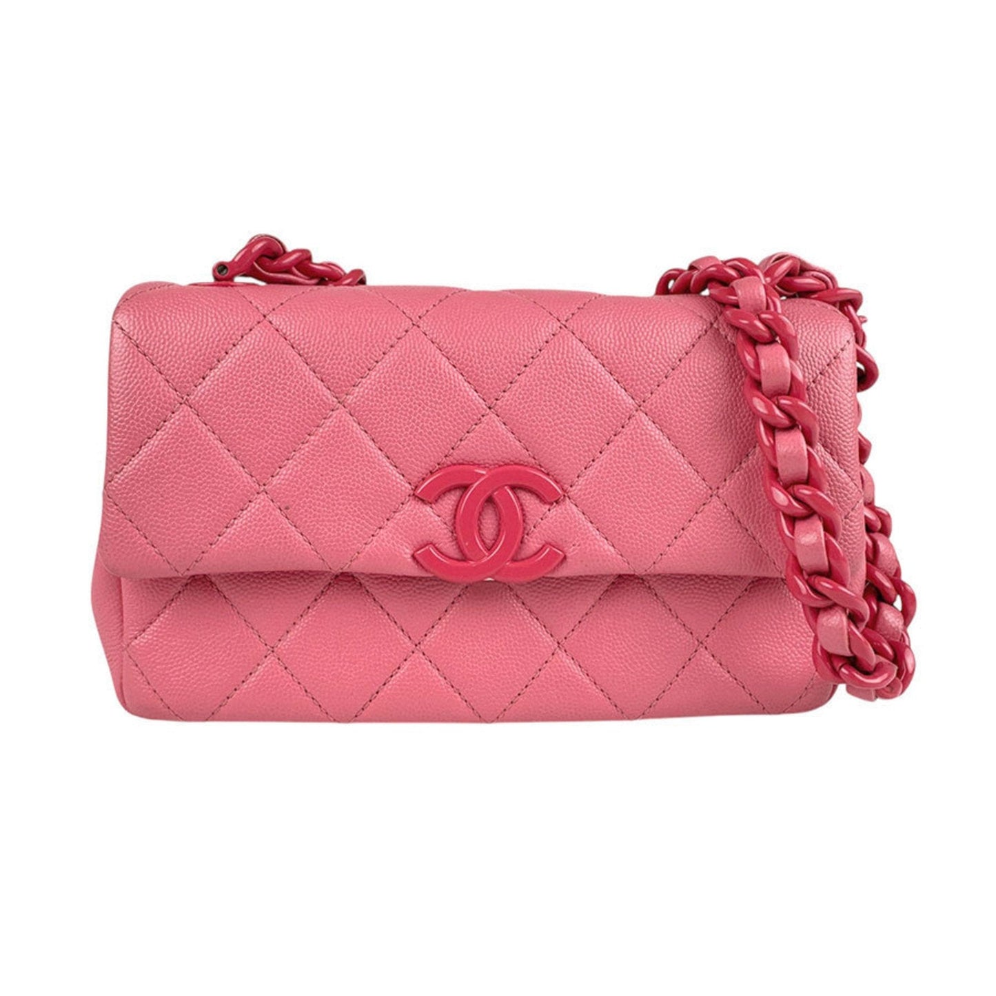 Chanel Leather Handbag with  Card