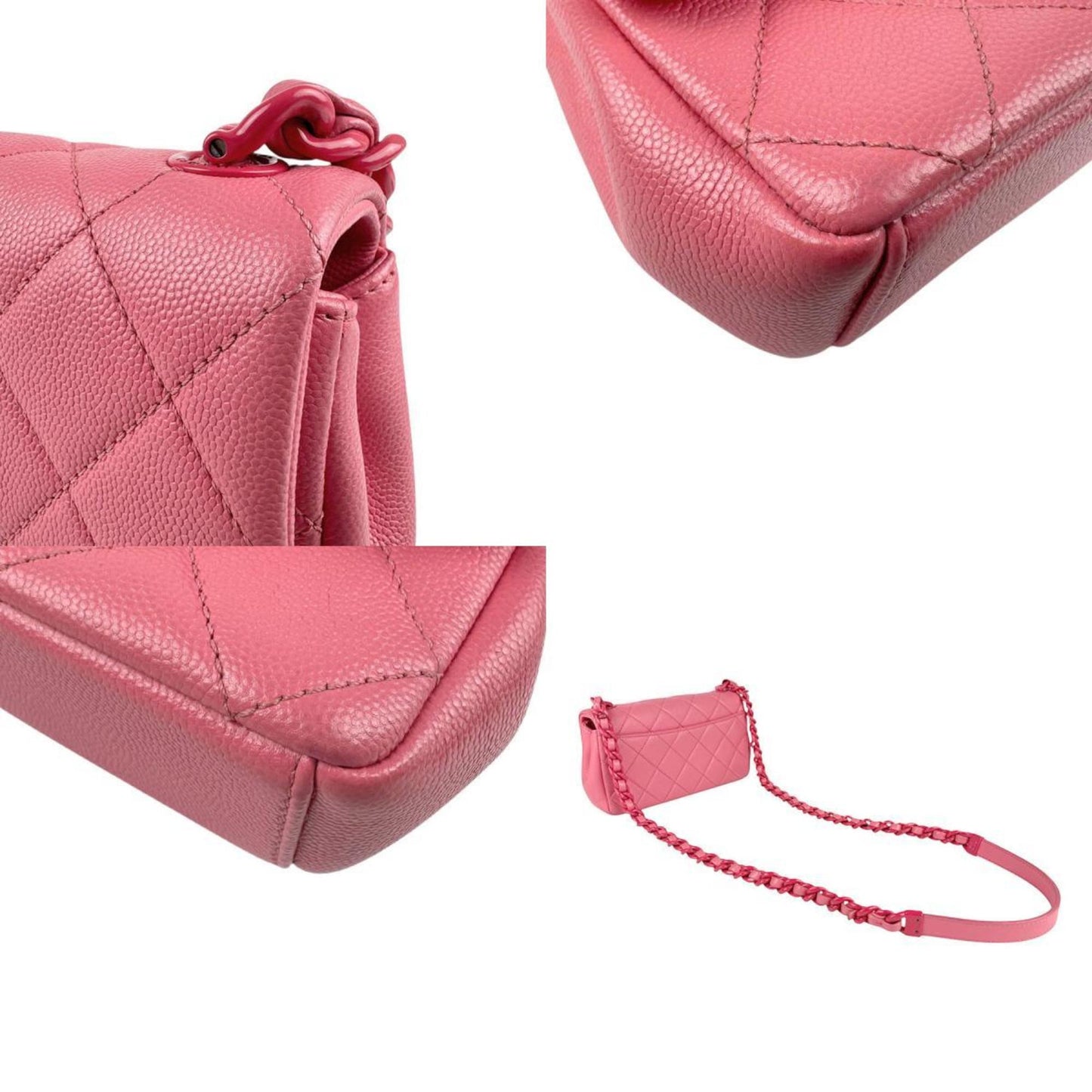 Chanel Leather Handbag with  Card