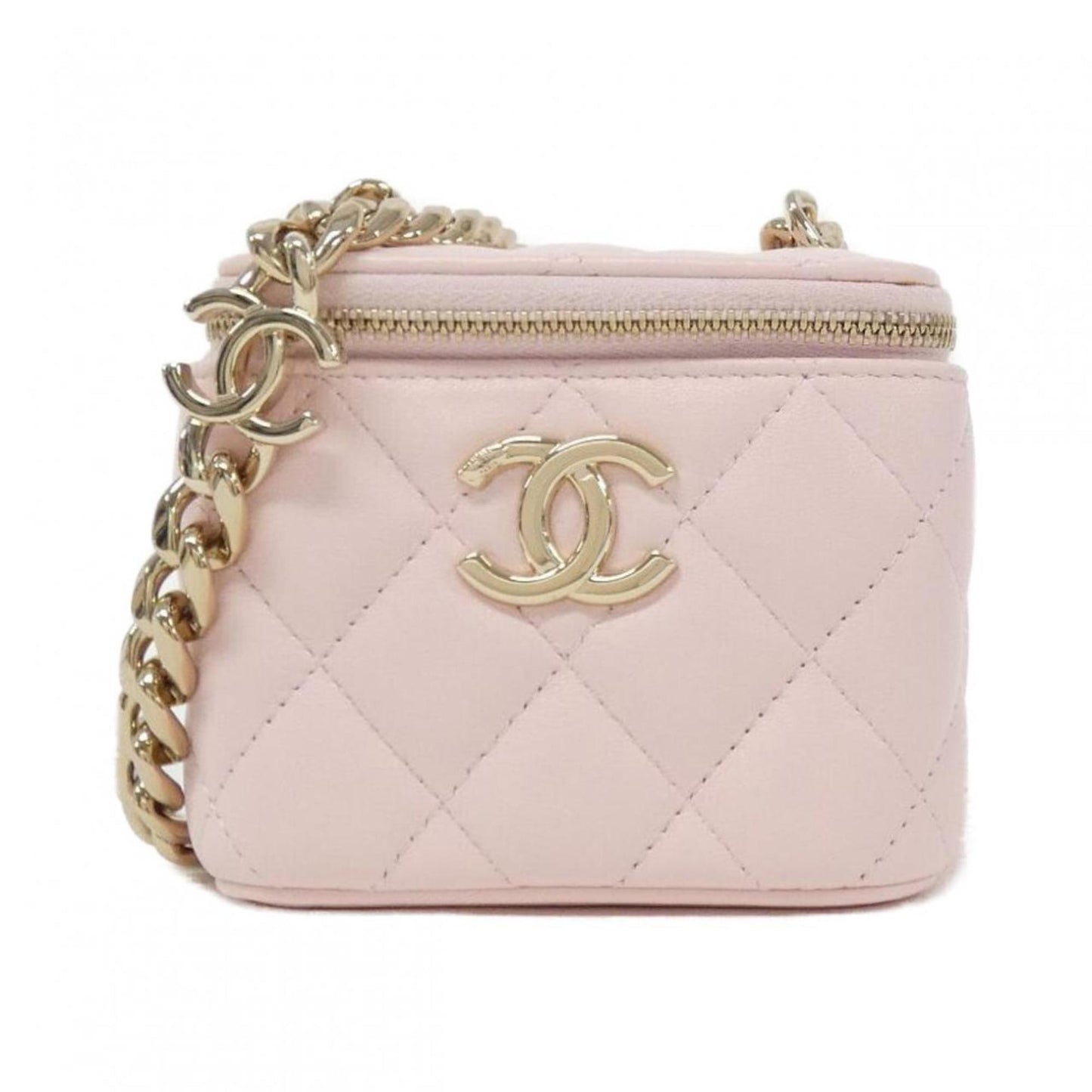 Chanel Leather Vanity Case with Dust Bag and  Card