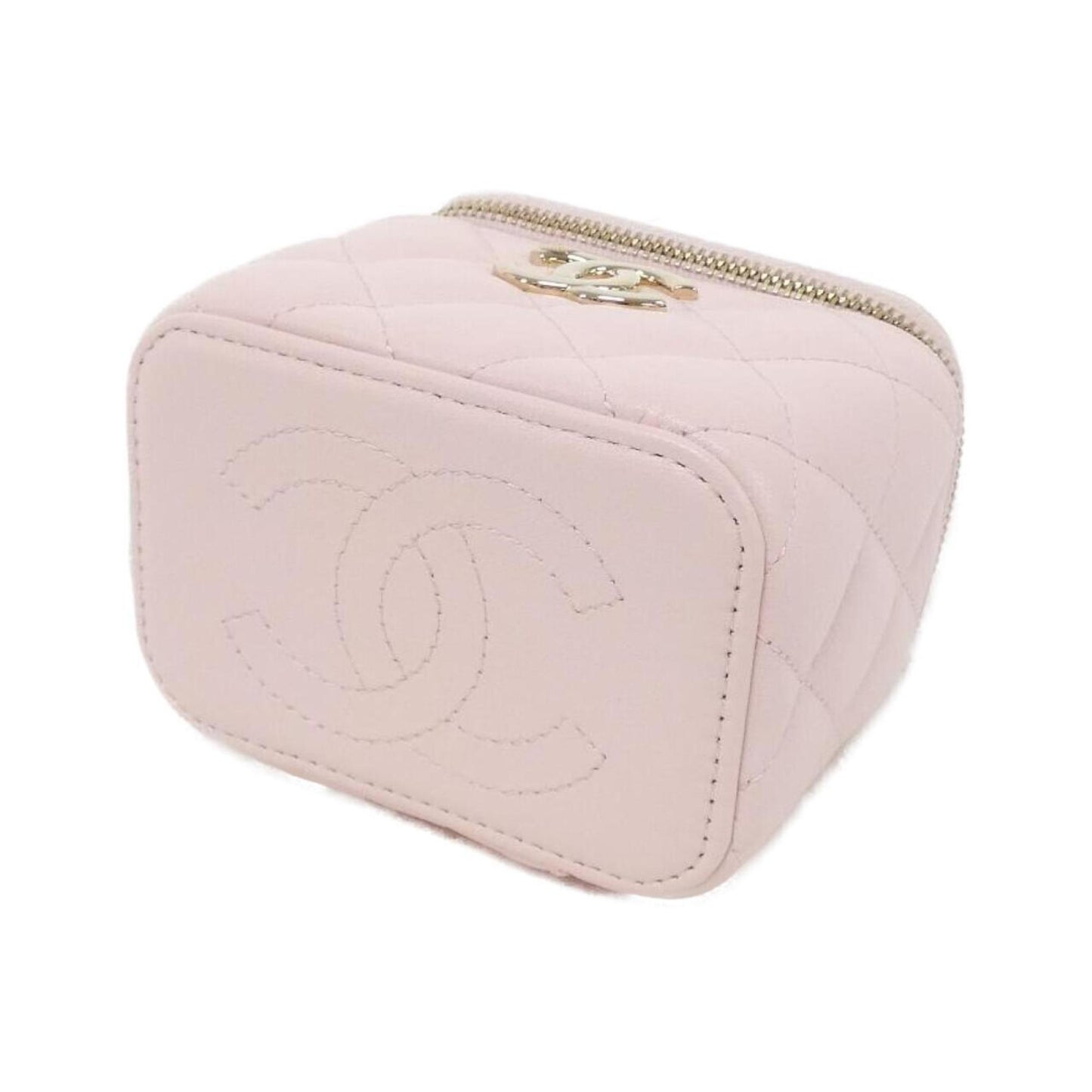 Chanel Leather Vanity Case with Dust Bag and  Card