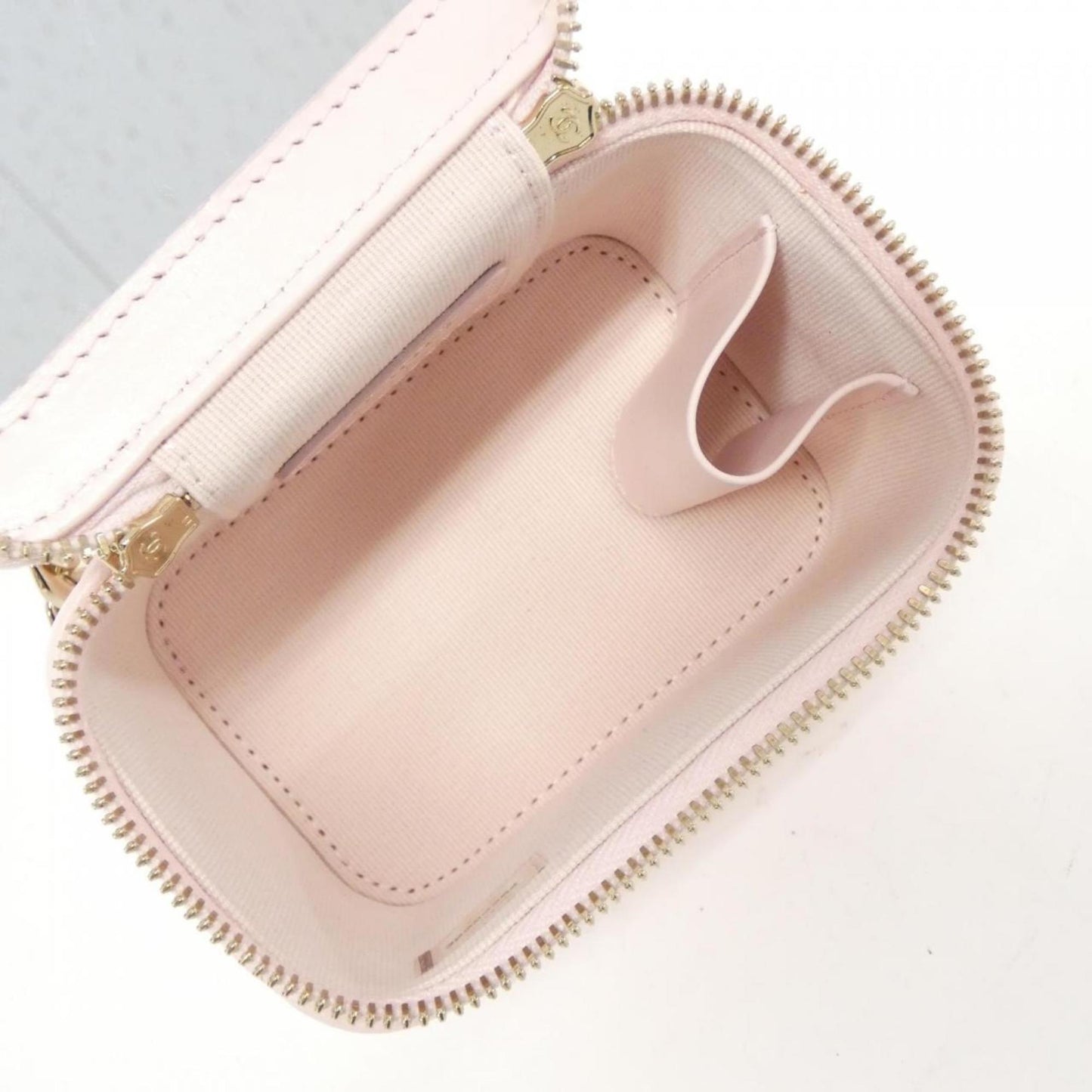 Chanel Leather Vanity Case with Dust Bag and  Card