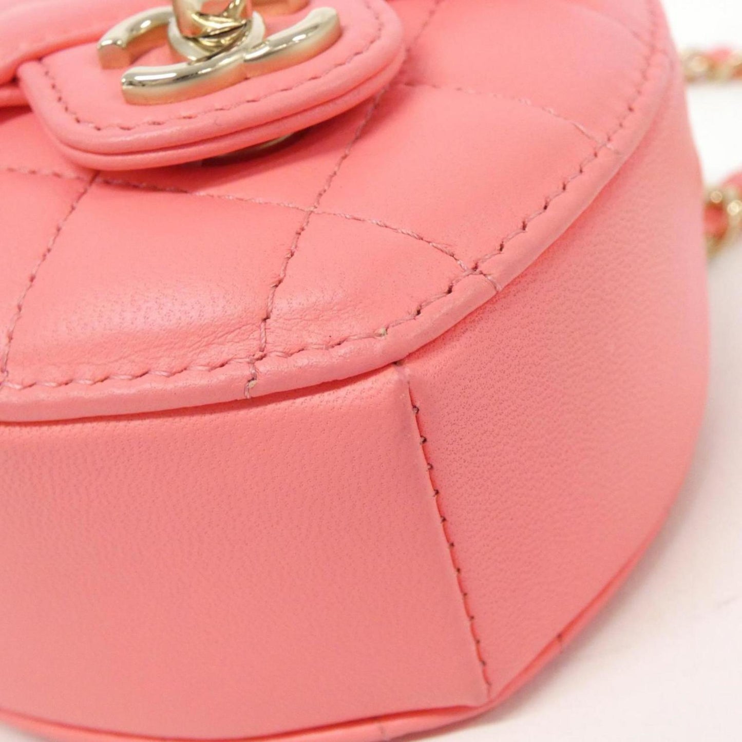 Chanel Leather Bag with  Card and Metal Fittings