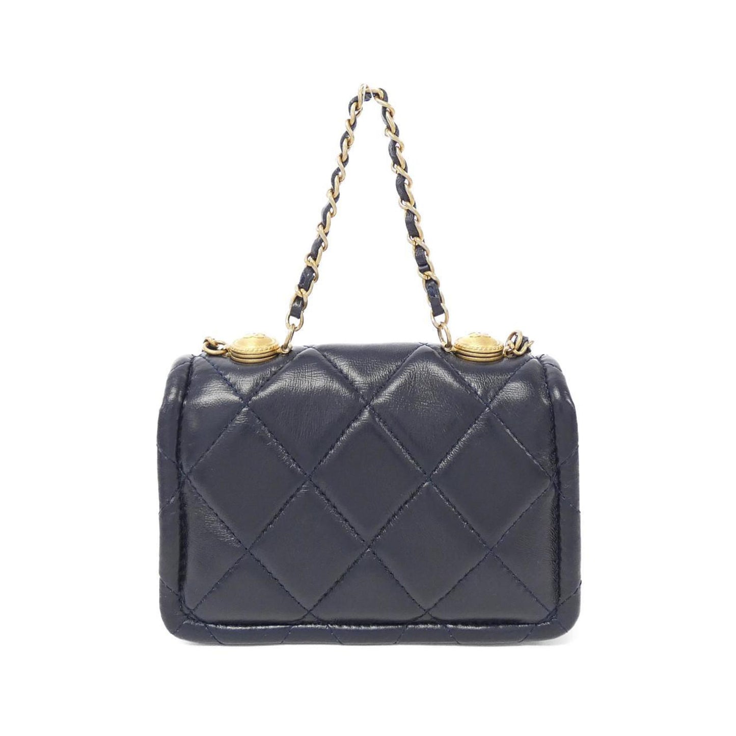 Chanel Emerald Material Handbag with Dust Bag and  Card