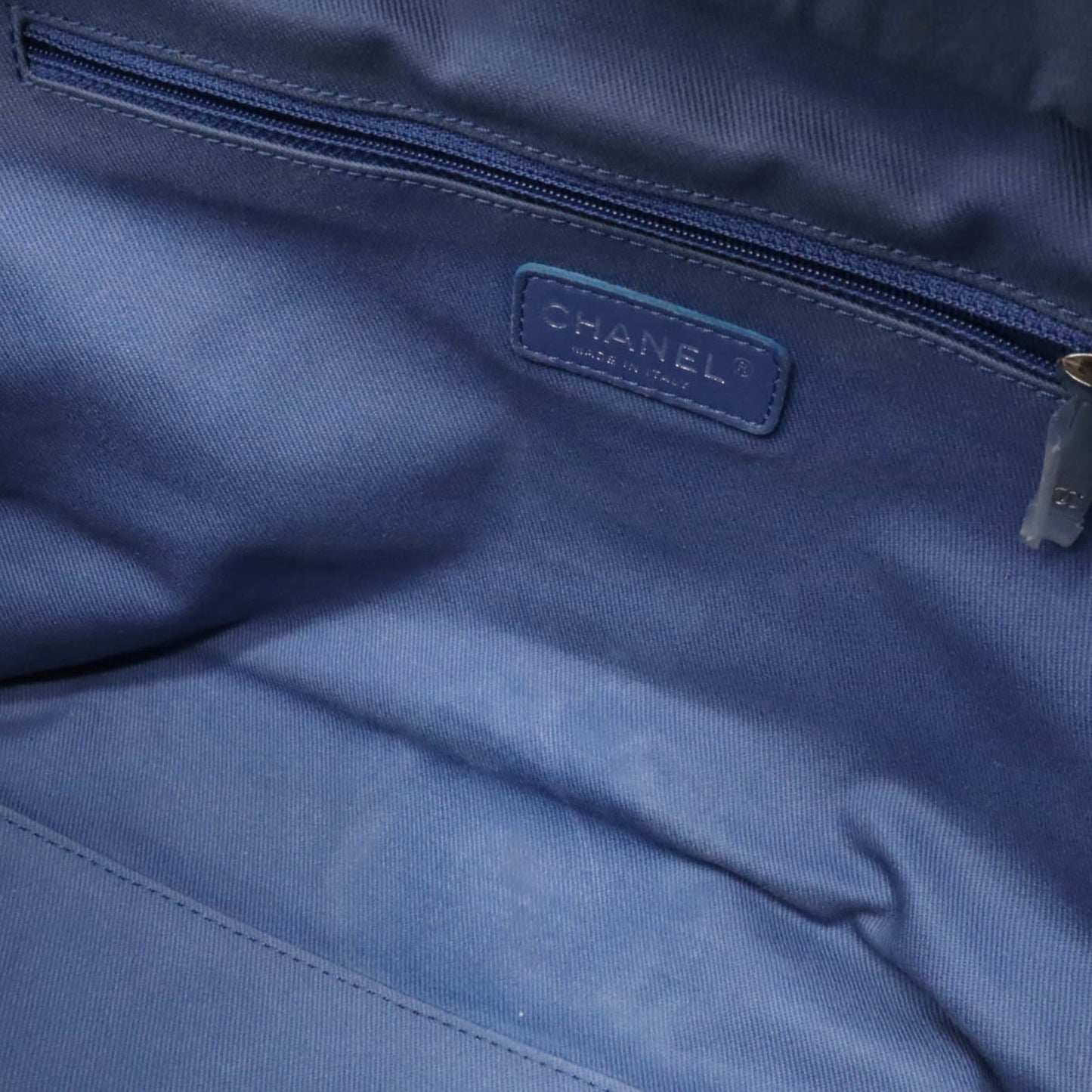 Chanel Denim Tote Bag with  Card and Slight Wear