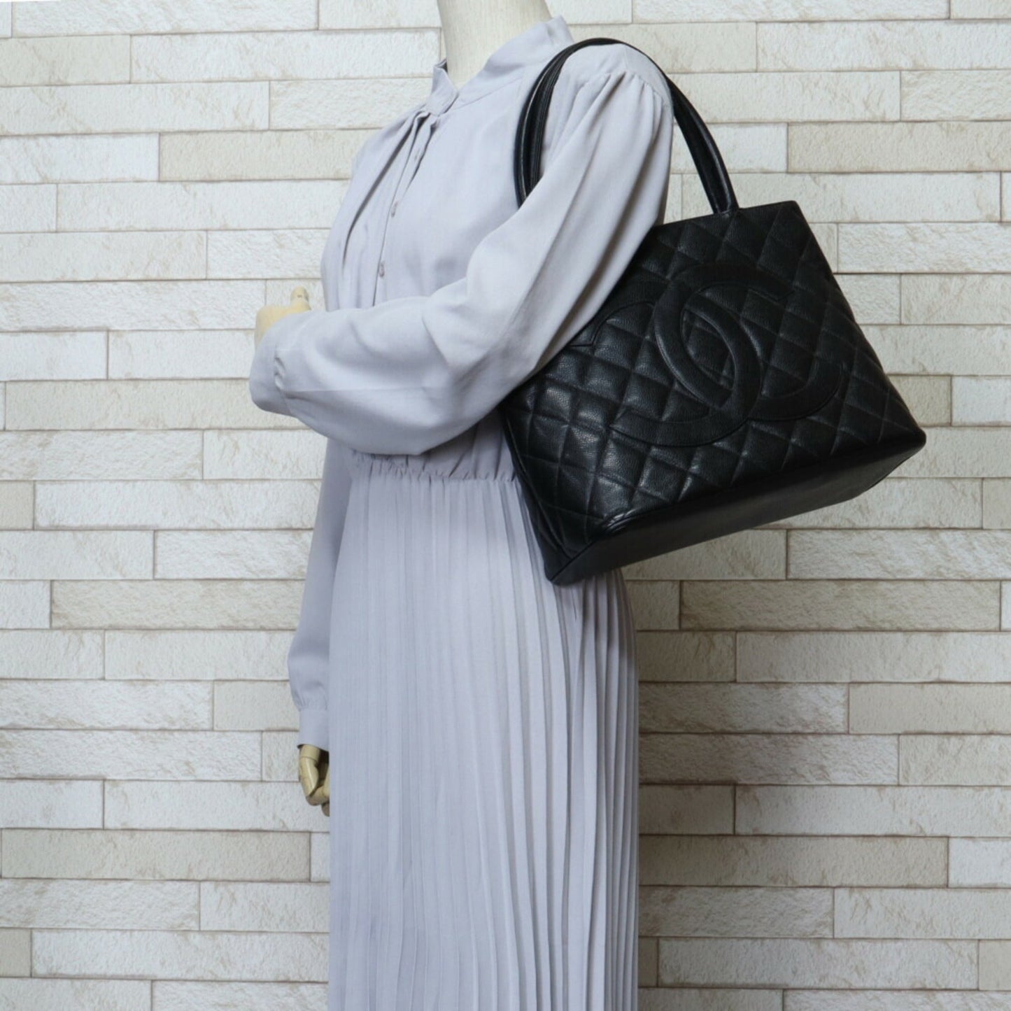 Chanel Leather Medaillon Tote Bag with Minimal Wear