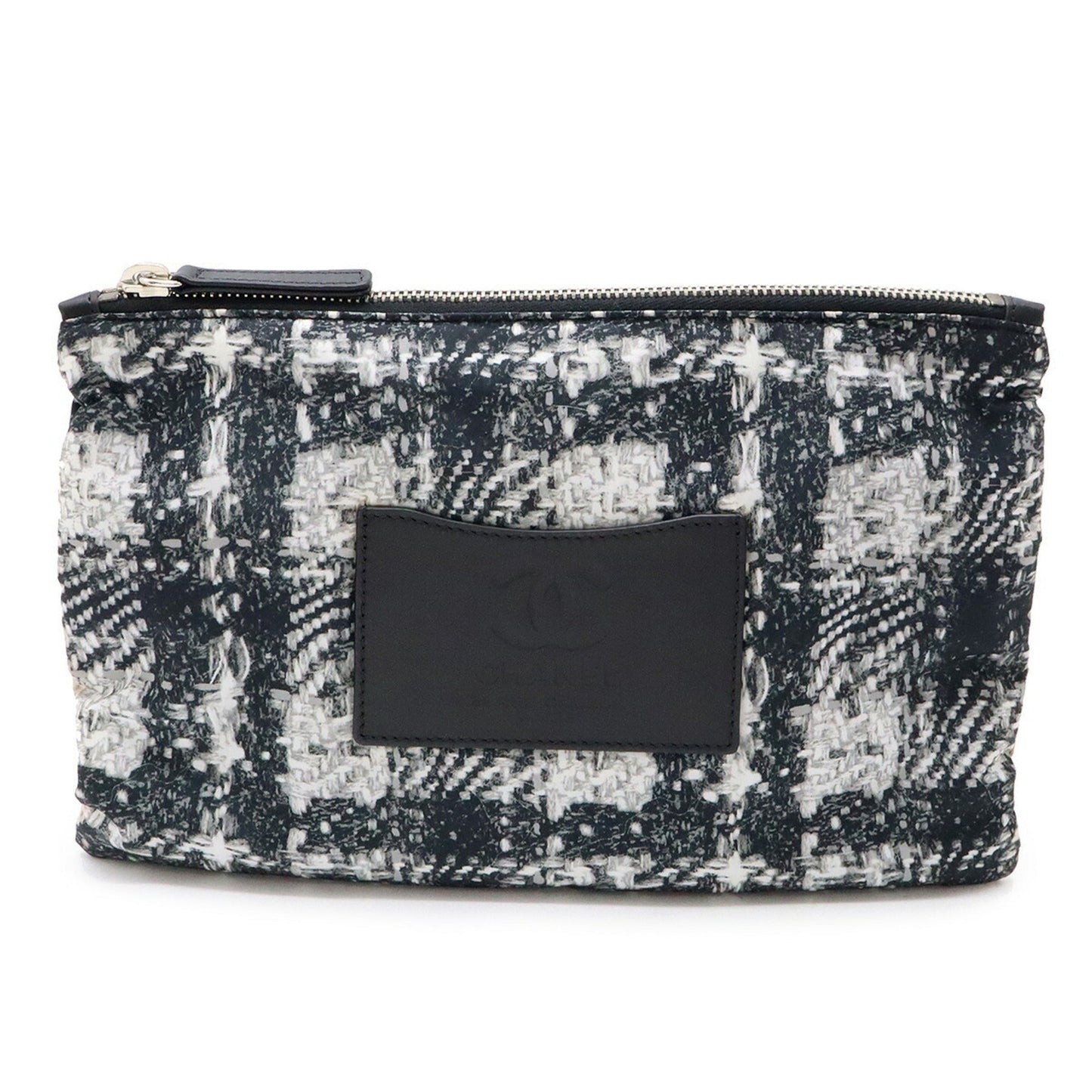 Chanel Tweed Single Flap Bag with Box and Accessories