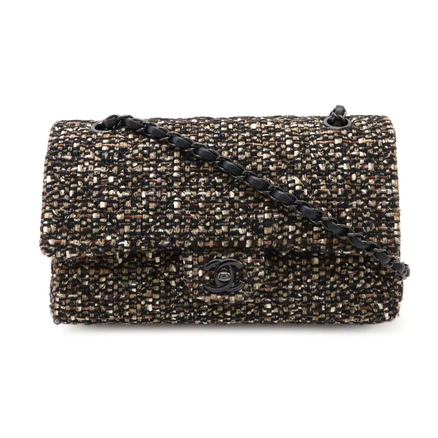 Chanel Timeless Tweed Bag with Dust Bag and  Card