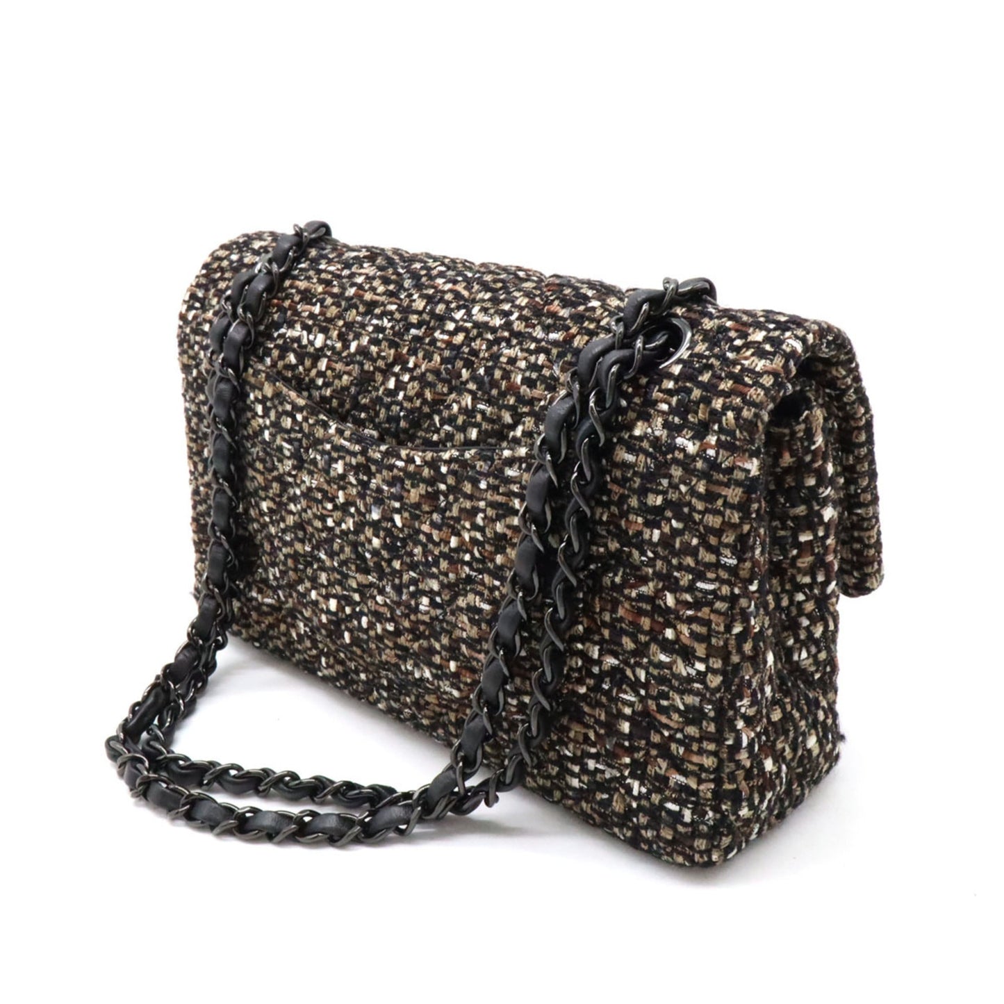 Chanel Timeless Tweed Bag with Dust Bag and  Card
