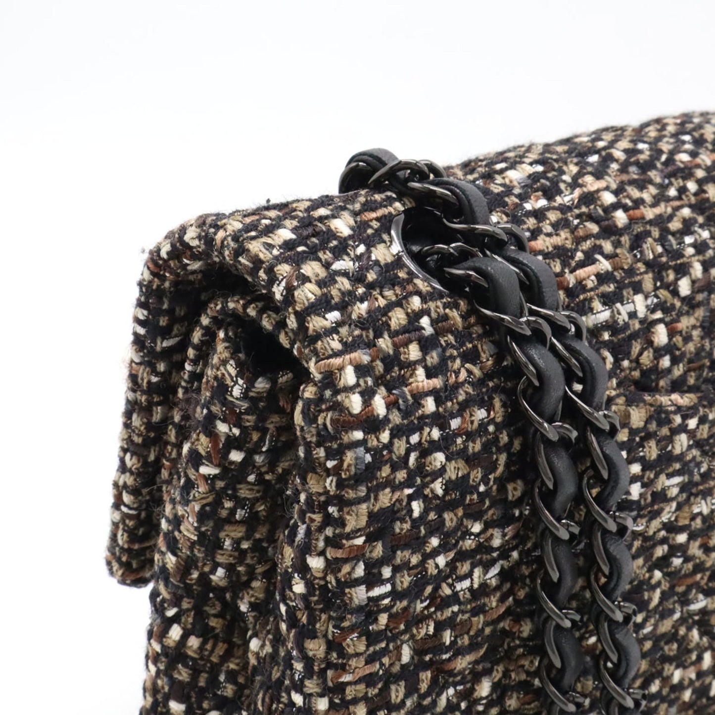 Chanel Timeless Tweed Bag with Dust Bag and  Card