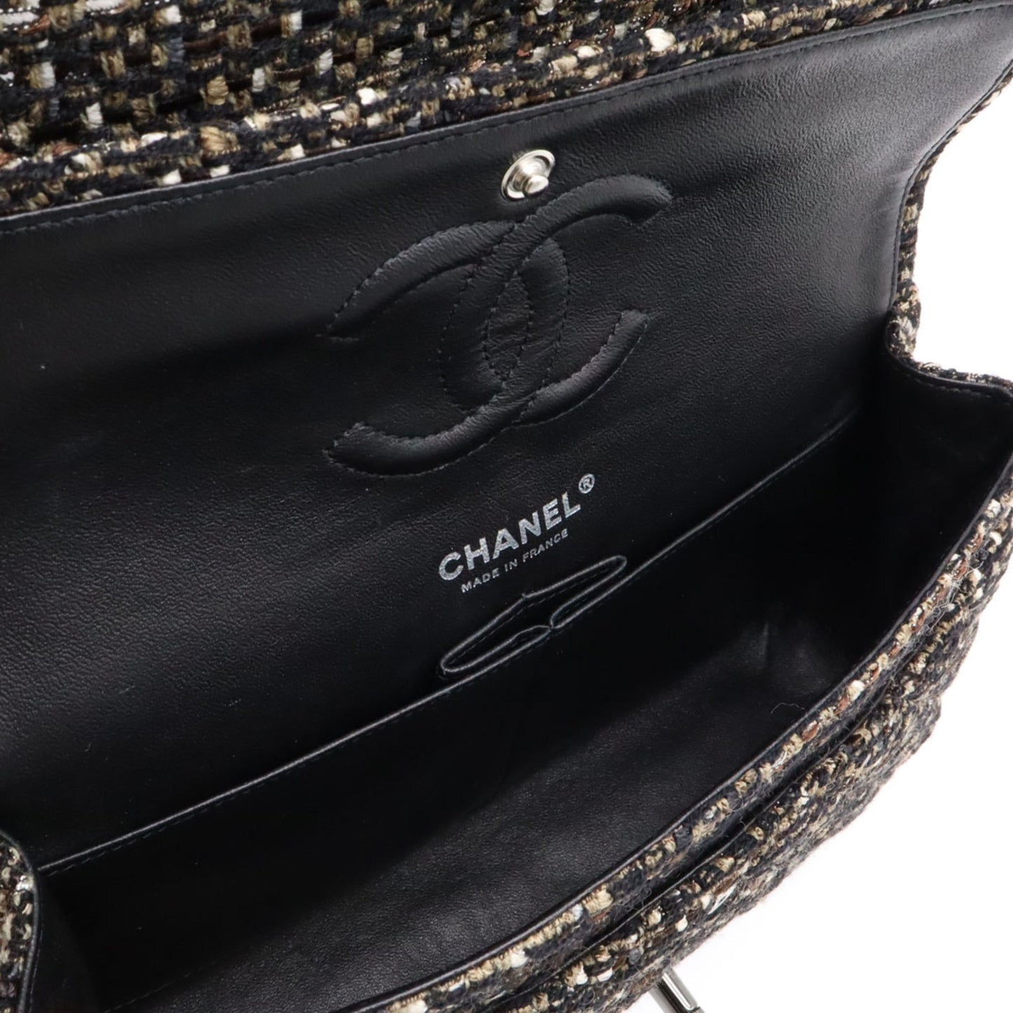 Chanel Timeless Tweed Bag with Dust Bag and  Card