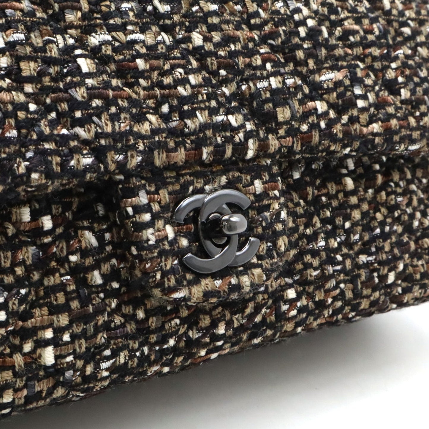 Chanel Timeless Tweed Bag with Dust Bag and  Card