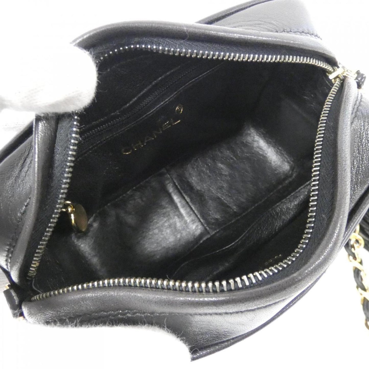Chanel Leather Camera Bag with Strap and Minimal Wear