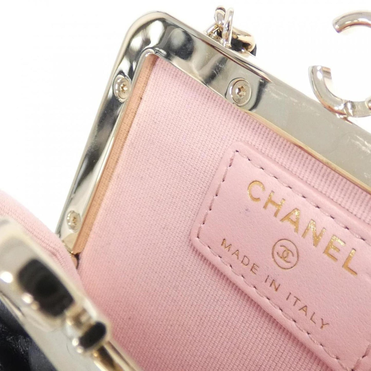 Chanel Leather Handbag with  Card Made in Italy