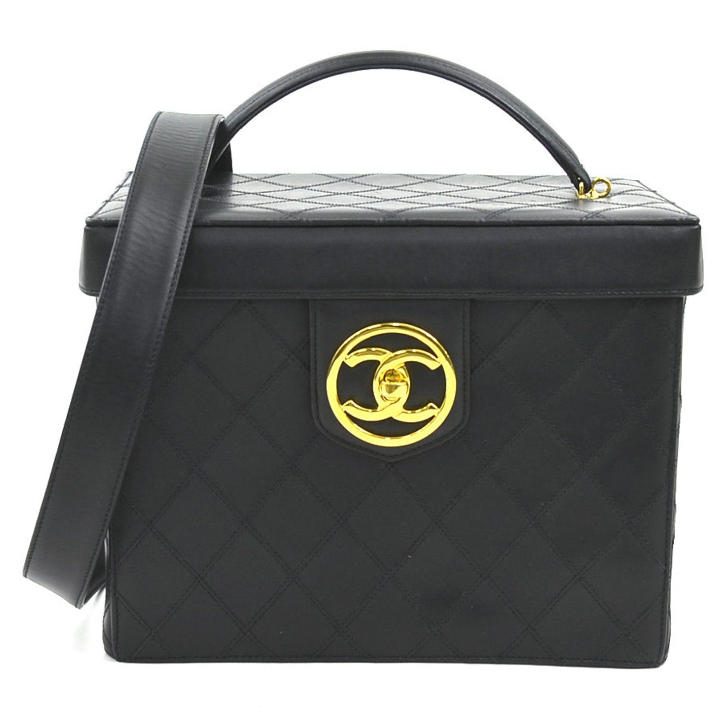 Chanel Leather Vanity Bag with  Card Slight Scratches