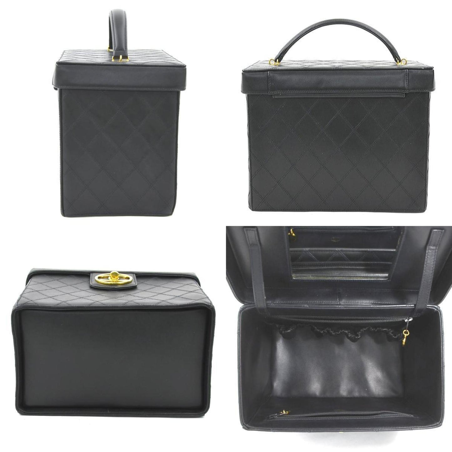 Chanel Leather Vanity Bag with  Card Slight Scratches