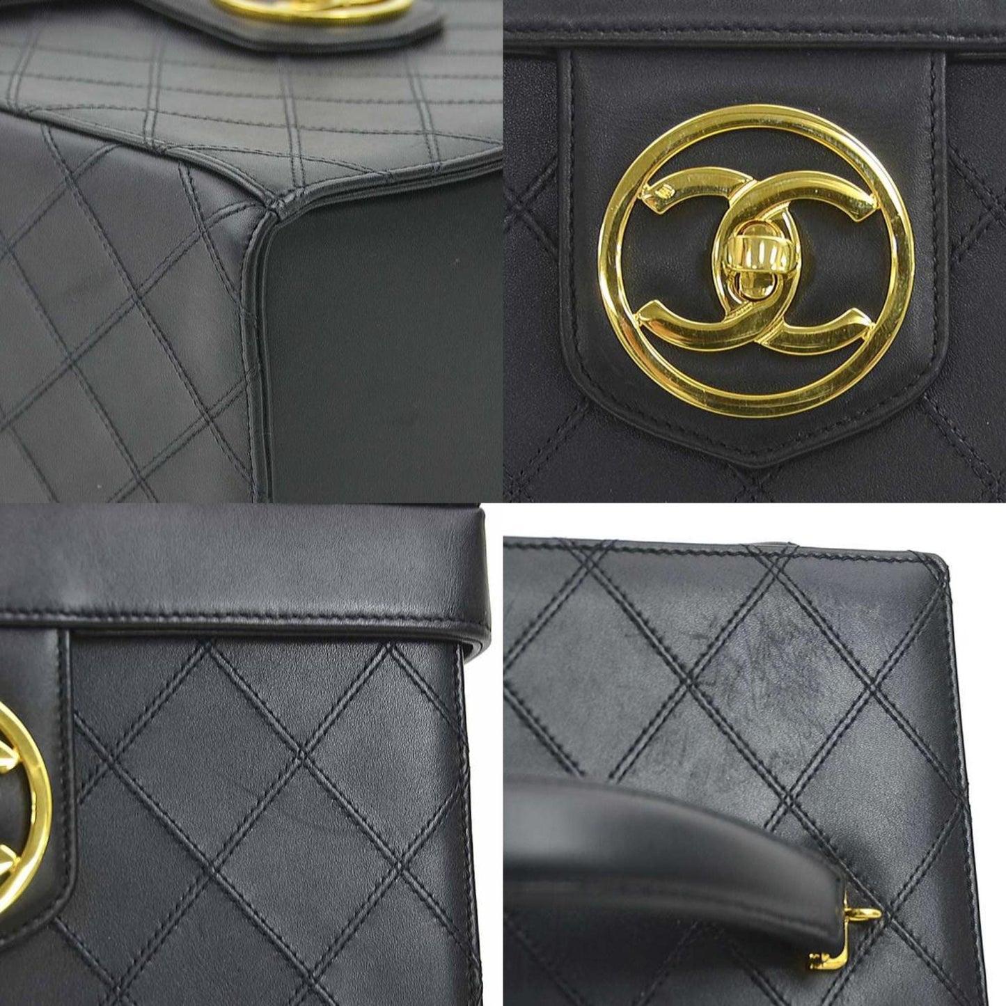 Chanel Leather Vanity Bag with  Card Slight Scratches