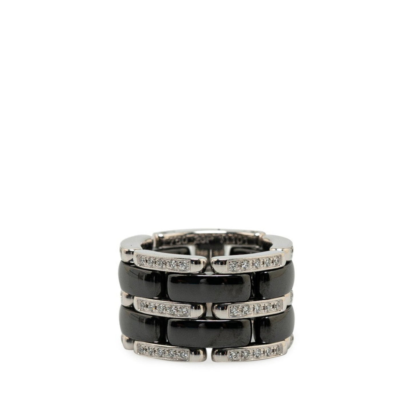 Chanel White Gold Ultra Ring with Box and Dust Bag