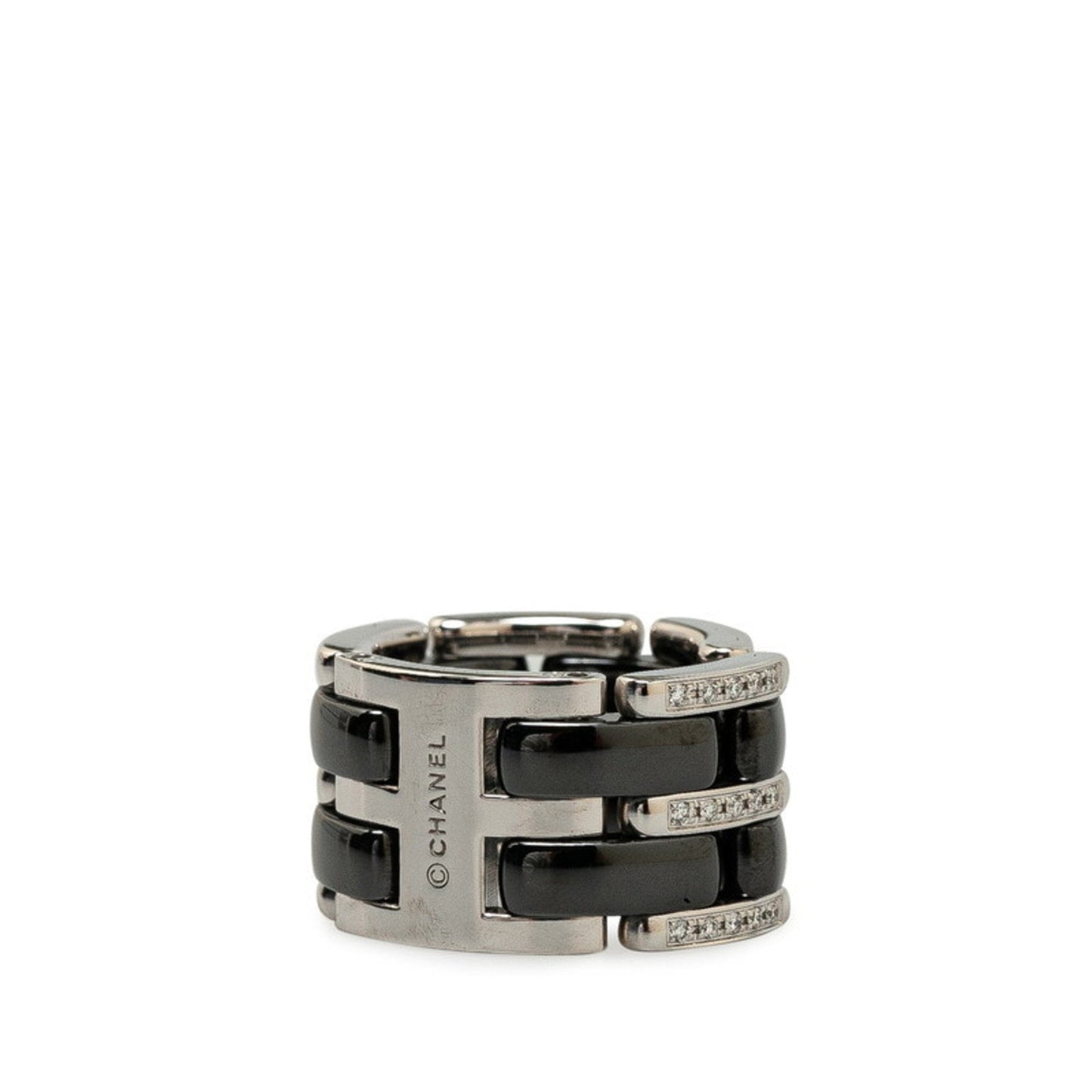 Chanel White Gold Ultra Ring with Box and Dust Bag