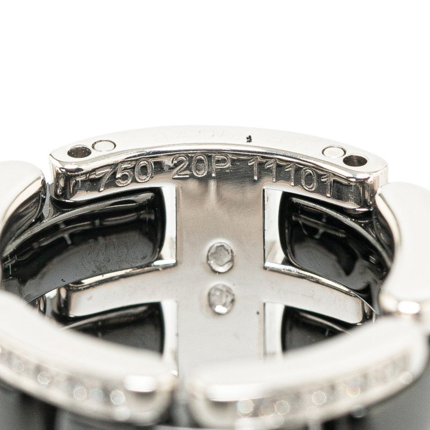 Chanel White Gold Ultra Ring with Box and Dust Bag