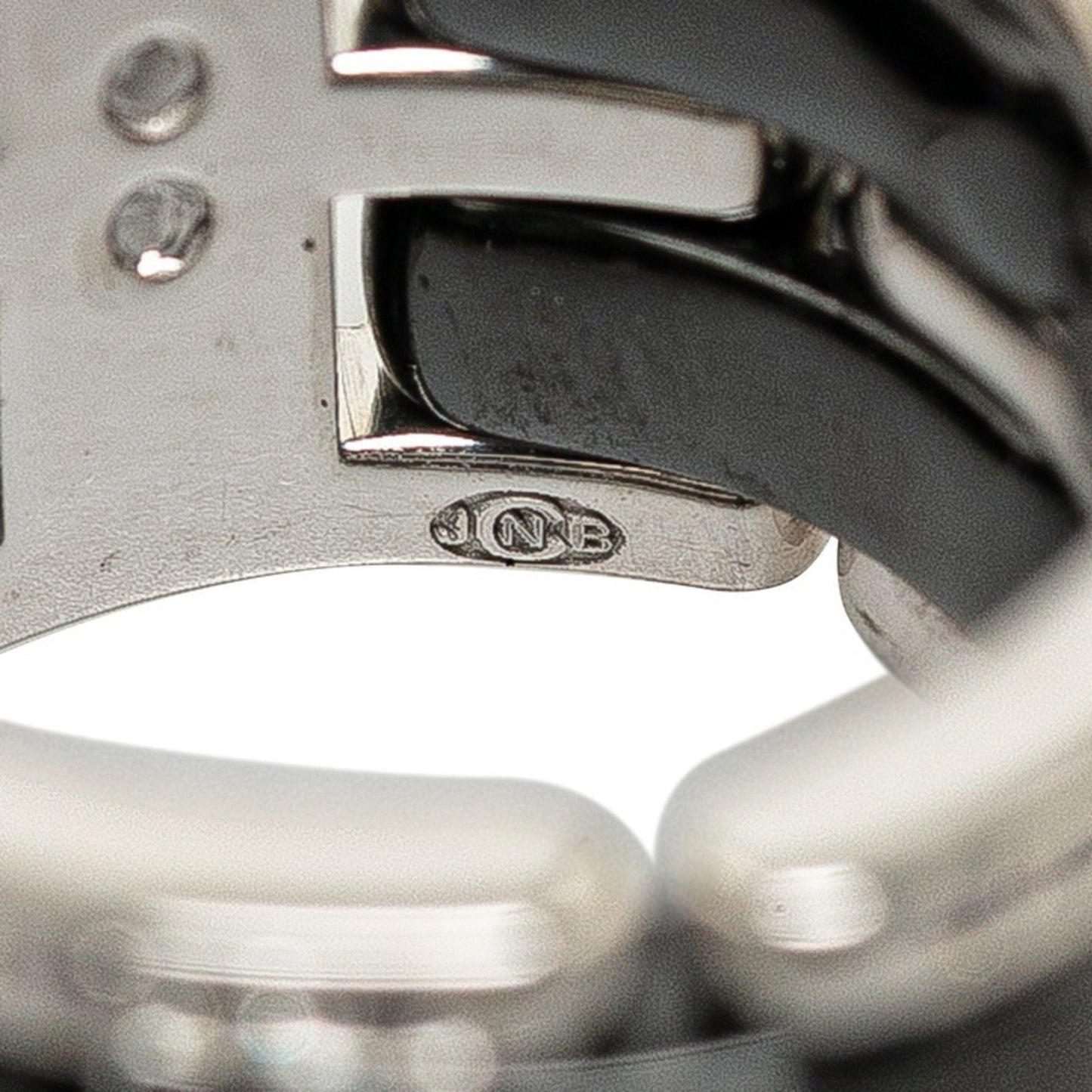 Chanel White Gold Ultra Ring with Box and Dust Bag