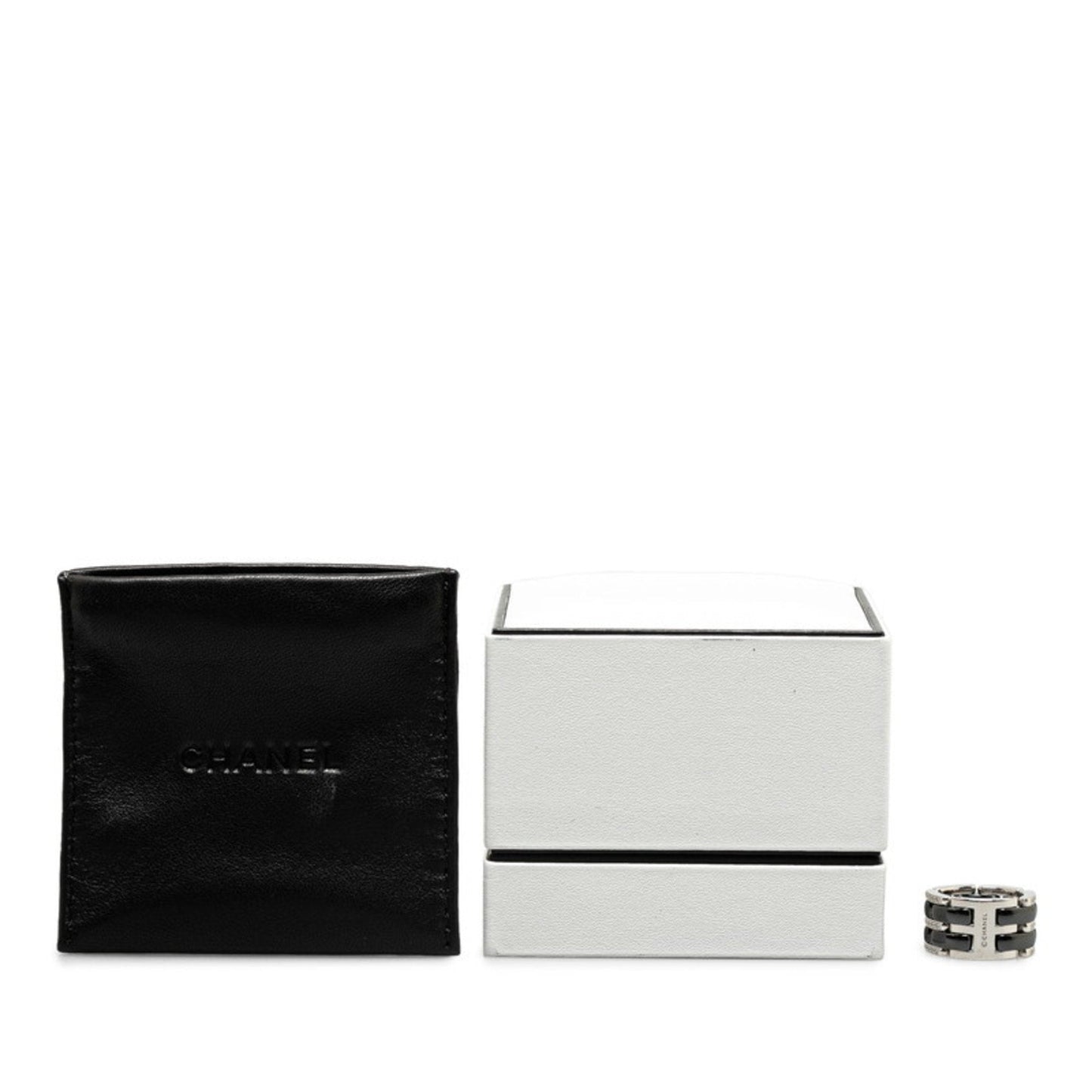 Chanel White Gold Ultra Ring with Box and Dust Bag