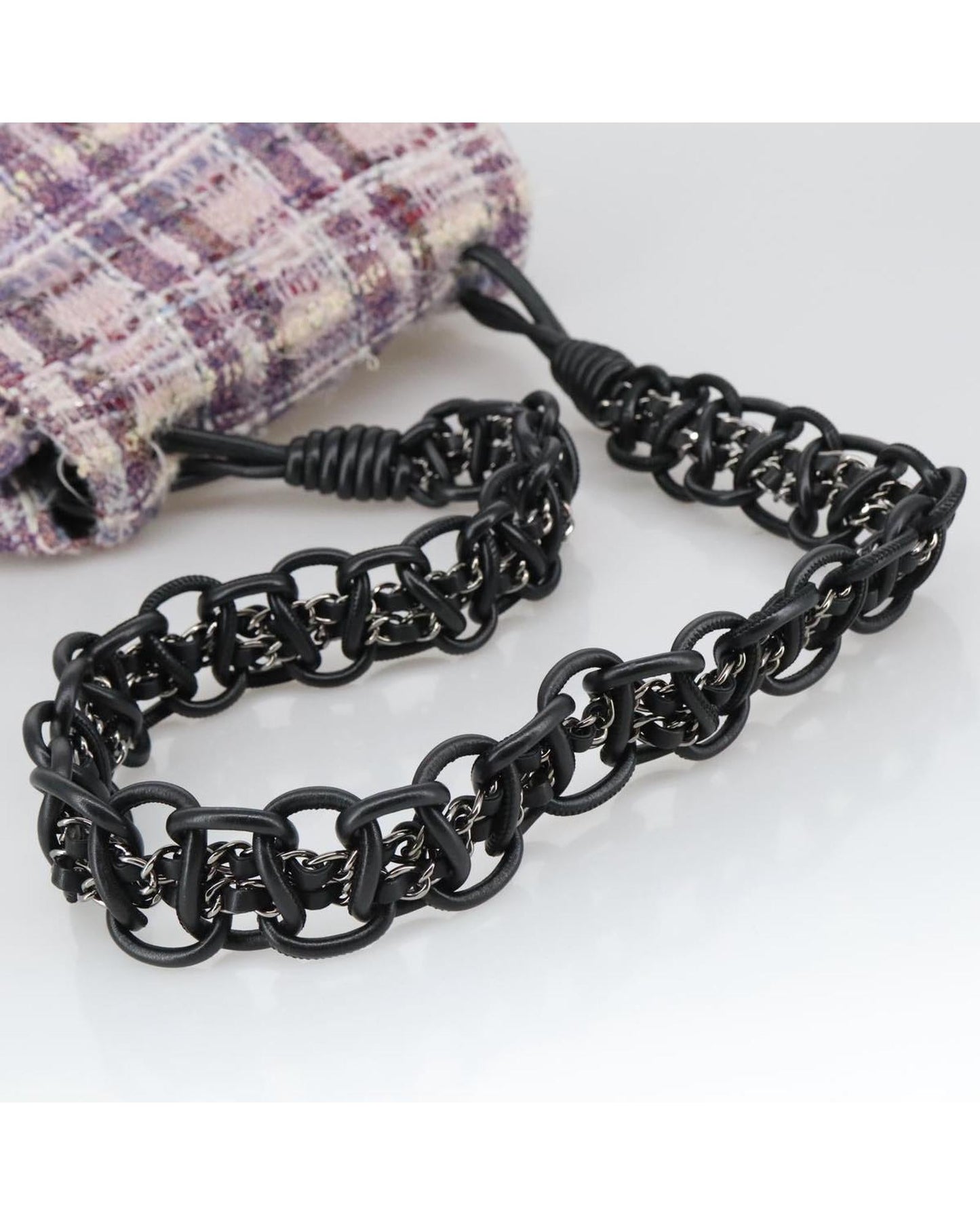 CHANEL Camelia Chain Canvas Shoulder Bag
